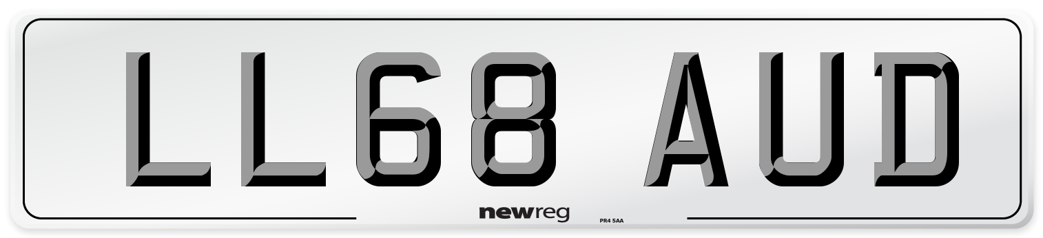 LL68 AUD Number Plate from New Reg